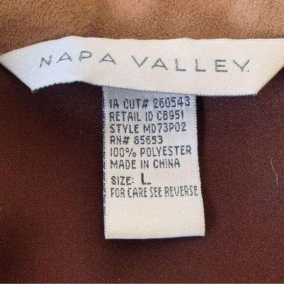 Vintage Napa Valley Faux Suede Cutout Brown Jacket/Shacket and Maxi Skirt Set - Picture 12 of 14